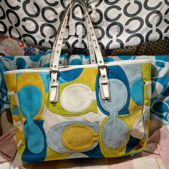 Coach suede tote - Picture 8 of 10